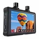 Hollyland Mars M1 Enhanced Kamera Field Monitor 4K HDMI & SDI Video Funkstrecke Reichweite 150m Latenz 0.08s FHD 1920x1080 1000nit 5.5' Touch 3D LUT APP Videoüberwachung DC-Out Schnittstelle (1 Set)
