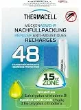 Thermacell Mückenabwehr Nachfüllpackung – 48 Stunden Mückenschutz | 12 Wirkstoffplättchen & 4 Gaskartuschen – Nachfüllpack für Thermacell Geräte