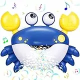 Jiosdo Badewannenspielzeug, Krabbe Badespielzeug Bubble Mit Musik, Badespielzeug Baby, Badewanne Spielzeug Wasserspielzeug Kinder, Geschenke für Jungen und Mädchen (blau)