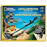 NATIONAL GEOGRAPHIC Metalldetektor Starter-Set für Kinder – Verstellbarer Metalldetektor mit 18,8 cm wasserdichter Spule & Grabwerkzeug, ab 8 Jahren