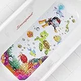 Secopad Original Antirutschmatte Badewanne Baby, 100x40 cm Badewannenmatte rutschfest Kinder, Badematte Kinder Badewanne oder Dusche, 100% BPA frei & Maschinenwaschbar