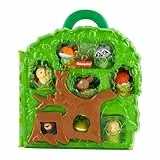 Fisher-Price Little People Waldfreunde Spielzeug für Kleinkinder mit Tragekoffer, Spielset mit Tierfiguren, Rollenspiel für Kleinkinder ab 1 Jahr, HWB29