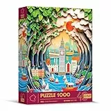 Trefl - Puzzle mit 3D-Effekt, London - 1000 Teile - 40 Jahre Trefl, Paper Art, Premium-Puzzle für Erwachsene und Kinder ab 14 Jahren
