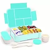 IJIAMY Lunchbox Kinder, Auslaufsicher Brotdose Kinder mit Fächern, Bento Box, Brotbox für Mädchen & Jungen, Snackbox, Perfekt für Schule, Kindergarten & Ausflüge (Minze)