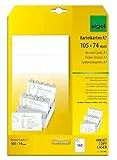 SIGEL LP701 Karteikarten, beidseitig bedruckbar, weiß, 185 g, A7, 160 Stück