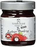 To Filema Tis Lelas Handgemachte Erdbeer Konfiture ohne Zuckerzusatz – The Explosive Strawberry – 2 x 240 g (480 g) – 75% Fruchtanteil, Vegan, Glutenfrei, Ohne Konservierungsstoffe