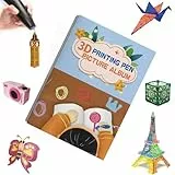 3D-Stift-Druck-Zeichenbuch,3D stift Vorlage,3D Druckstift Vorlage,3D Zeichenmuster mit einer kostenlosen transparenten Vorlage für Anfänger.