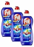 Pril 5 Plus Original, Handgeschirrspülmittel, (3 x 675 ml) mit selbstaktiver Fettlösekraft