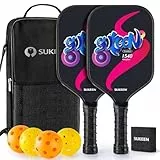 Sukeen Pickleball Paddle Set, Leichter Polypropylen-Wabenkern, Pickleball Racket Set ist für Anfänger und Fortgeschrittene Geeignet