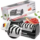 AUSTEIN® Diamant Messerschärfer elektrisch TG2202 - Der 3 Phasen Messerschleifer mit 15 Grad und magnetischem Spänekollektor