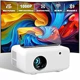 Mini Beamer,VISULAPEX V3PRO Klein Beamer P2P 5G WiFi 12000LM 1080P Unterstützt Mini Projektor Outdoor, Video Projektor für Handy Phone, 50% Zoom Kompatibel mit TV Stick/X-Box/Laptop