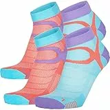 EIGHT SOX Eightsox Sport Color Edition 2er Pack Socken, Coral-Turquoise, EU 35-38