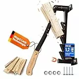 Woodspecht Holzspalter manuell [Magnetische Sicherung] Brennholz, Anzündholz Spalter, Holz spalten, Wood Splitter, Anmachholz Spalter, Hackklotz, manueller Holzspalter, Holzhacker mit Holzgriff