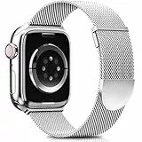 Higgs Ersatzarmband Kompatibel mit Apple Watch Armband 46mm 45mm 44mm 42mm 41 mm 40mm 38mm 49mm, Magnetisch Einstellbar Edelstahl Metall Armbänder für iWatch SE3 2 Series 11 10 9 8 7 6 5 4 Ultra3 2 1