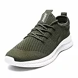 Tvtaop Herren Schuhe Sneaker Laufschuhe Turnschuhe Tennisschuhe rutschfest Leichtgewichts Atmungsaktiv Outdoor Straßenlaufschuhe Joggingschuhe Freizeitschuhe,Grün 42 EU