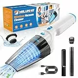 Milunho Handstaubsauger, 9500PA handstaubsauger akku mit Starke saugkraft, leicht und tragbar Auto staubsauger mit Waschbar HEPA-Filter, 100W handstaubsauger kabellos für Auto/Haus/Haustiere