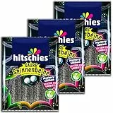 3 er Pack hitschies Saure Spinnenbeine Mystery Edition 3 x 125g Saures Fruchtgummi mit den Geschmacksrichtungen: Zuckerwatte, Bubble Gum, Cola, Pink Lemonade