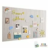 120x90cm Große Filz Pinnwand Selbstklebend,Filzboard Memotafeln Memo Boards mit 60 Pinnnadeln Bulletin Board Wanddekoration für Büro Küche, Fotos Memos,helles Kamel