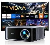 Beamer 4K [Schnellste VIDAA OS] Kompatibel mit Netflix, Dolby Audio & HDR10, 2200ANSI Smart Beamer Heimkino Autofokus Trapezkorrektur, Outdoor Projektor mit App Sprachsteuerung, WLAN/Bluetooth/Handy