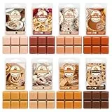 Salubrito Bäckerei Duftwachs für Duftlampe, 100% Natürliches Wax Melts Sojawachs, Herbst Wax Melts für Kerzen Wärmer, Kürbisgewürz, Zimt, Vanille, Kokosnuss, Geschenk Set für Frauen