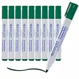 Westcott Permanent Marker 10 Stück Grün | 10er Vorteilspack wasserfeste Marker Stifte | 1,5-3,0 mm Rundspitze | Nachfüllbar, lichtbeständig, schnell trocknend, wischfest | E-713008 00
