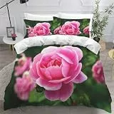 SK-YBB Bettwäsche Set 135x200 Rosen Bettwäsche für Kinder Junge 3 Teilig 3D Landschaft Kinderbettwäsche 135x200 Mit Reißverschluss mit 1 Bettbezug 2 Kissenbezügen
