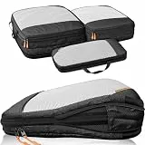 Loonara Travel Packing Cubes Compression Set - 100% mehr Platz - Packwürfel Koffer Organizer Set Kompression Packwürfel Packtaschen für Koffer Rucksack Organizer Backpacking Compression Packing Cubes