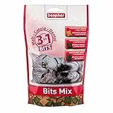 Beaphar Bits Mix - Für Katzen - 3 in 1 - Malt - Catnip - Dental - Katzensnacks - 1er Pack (1 x 150 g)