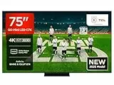 TCL 75C7K 75 Zoll QD-Mini LED Fernseher, 4K HDR Premium 3000, Smart Google TV mit 144Hz Motion Clarity Pro (Dolby Vision IQ & Atmos, CrystGlow HVA Panel, Audio von Bang & Olufsen, Game Master)