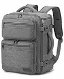 VANKEV Eurowings Ryanair EasyJet Wizz Air Handgepäck 40x30x20cm-24L, Sitzunter Rucksack für Reisen passt zu 15,6 Zoll Laptops grau