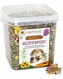 petifool Blütenfest 380g - Ergänzungsfutter für Nager - natürliches Nagerfutter für Kaninchen, Meerschweinchen, Hamster, Chinchilla & mehr - ohne künstliche Zusätze - 100% Natur - artgerechtes Futter