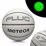 meteor Leuchtender Basketball Größe #7 Fluoreszierender Basketball für Ausbildung weicher Glow-in-The-Dark Basketball ideal auf die Jugend und Kinder - Sei der Star auf dem Court