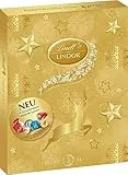 Lindt Schokolade LINDOR Adventskalender 2025 | 290g | 24 LINDOR Kugeln Weiße, dunkle und Milchschokolade mit zartschmelzender Füllung | Schokolade für die Weihnachtszeit | Schokoladen-Geschenk