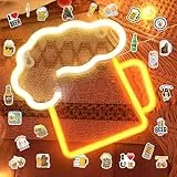 YPLonon LED Leuchtreklame Bier Led Neon Schild Bar mit Aufklebern und Haken für Wanddekoration Batterie oder USB Powered Bier Bar Neon Licht für Bar Café Club Und Weihnachtsfeier