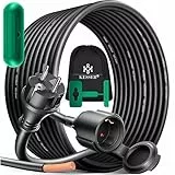 KESSER® Verlängerungskabel 5m mit Schutzkappe Outdoor - für Innenbereich Außenbereich - Verlängerung Stromkabel – 230 V IP44 - mit Schuko Stecker - Schutzkontakt Baustellenkabel Schutzkontaktstecker