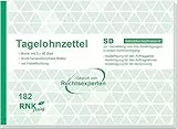 RNKVERLAG 182 - Tagelohnzettel, Block mit 3 x 40 Blatt, selbstdurchschreibend, DIN A5 quer