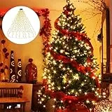 Lichterkette Weihnachtsbaum, 2M 400LED Christbaumbeleuchtung mit Ring und 16 Girlanden, LED Weihnachtsbaumbeleuchtung Weihnachtsbaum Lichterkette für 150cm, 180cm, 210cm, 240cm Tannenbaum