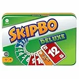 Mattel Games Skip-BO Deluxe, in Metallbox, Kartenspiele für die Familie, Perfekt als Kinderspiel, Reisespiel oder Spiel für Erwachsene, Spielzeit: 30 Min, für 2-6 Spieler, ab 7 Jahren, L3671