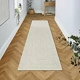 the carpet Kansas - robuster In- und Outdoor Teppich im natürlichen Jute-Look, wetterfest, geeignet für Terrasse und Garten, Creme, ca. 60 x 180 cm