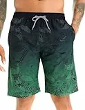 APTRO Herren Badehose Freizeit Short Schnelltrocknend Badeshorts Grün BS023 5XL