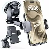 PORTENTUM Handyhalterung Auto Saugnapf verstärkt 2026 – 360° Drehung und ausziehbarer Arm – Armaturenbrett und Windschutzscheibe – Phone Holder car kompatibel Smartphones 4–7,5'