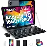 DOOGEE U11 2025 Neueste Android 15 Tablet 11 Zoll 16GB+128GB (2TB TF) Widevine L1 Gaming Tablets, 8580mAh, Octa-Core, 2.4G+5G WiFi, 13MP+5MP, Tablet mit Tastatur, Maus, Stift, Hülle und Schutzfolie