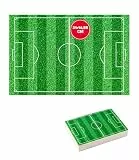 dekora –Essbarer Tortenaufleger Fußballfeld – Zuckerdekor A5 (14,8 x 21 cm) – Kuchendekoration für Kindergeburtstage – Glutenfrei, ohne Zuckerzusatz, vegetarisch – Einfach zu verwenden