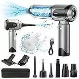 Grixz Handstaubsauger, 22000Pa Handstaubsauger Akku, Autostaubsauger mit Bürstenloser Motor, Auto Kabellos Staubsauger für Büro Haus, Küche, Genutzt, Tierhaare