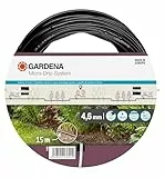 Gardena Micro-Drip-System Acryl Tropfrohr Oberirdisch 4,6m (3/16 Zoll): Tropfschlauch Zum Oberirdischen Verlegen, Wassersparend, Hochflexibel, 15m (1362-20)