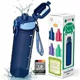 IJIAMY Trinkflasche Kinder Kohlensäure Geeignet 500ml, BPA-Frei, Mit Fruchteinsatz - Trinkflasche Sport 100% Auslaufsicher & Wasserflasche Perfekt für Kindergarten, Schule