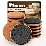 PISAO Filz Möbelgleiter für Hartholzböden, Möbelgleiter für Schwere Möbel, 16 Stück -9cm Super Furniture Sliders, Bewegen Sie Ihre Möbel Einfach & Sicher