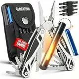 AVENTURIS® Multitool-Feuerstahl-Set, Ostergeschenk für Männer, Survival-Outdoor- Ausrüstung 21 Funktionen Multitool werkzeug kombiniert mit Feuerstahl als set. Ein Outdoor-messer mit XXL feuerstahl