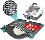 Kaxionage Katzenklo Matte, Wasserdichtes Urinbeständiges Material, Easy Clean Streukontrolle