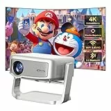 Mini Beamer Android mit Standfuß,5G WiFi Bluetooth 5.2 Beamer Outdoor,HD Video Led Projektor 9000Lumens,200 Zoll Unterstützt 1080P 4K P90 Heimkino Smart Beamer,Kompatibel mit HD/Smartphone/PS4/USB